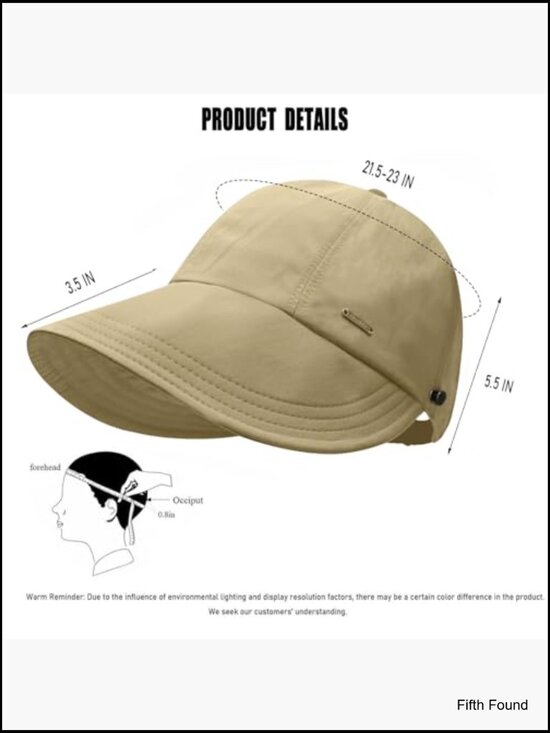 UPF 50+ Women\'s Sun Hat Wide Brim Adjustable Ponytail Packable Outdoor Cap main image 7